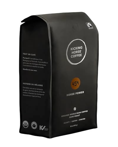 Kicking Horse Coffee, 454 Horse Power, Dark Roast, Beans, 850 Grams