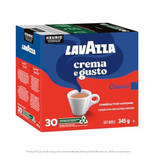 Lavazza, Crema e Gusto, Medium Roast, K-Cup Pods, 30 Count