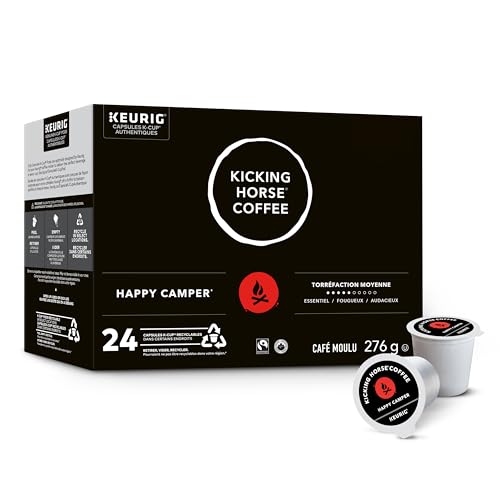 Kicking Horse Coffee, Happy Camper, Medium Roast, K-Cup Pods, 24 Count