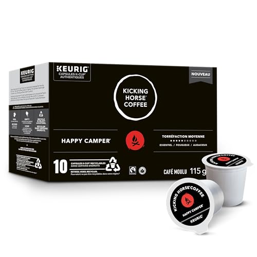 Kicking Horse Coffee, Happy Camper, Medium Roast, K-Cup Pods, 10 Count