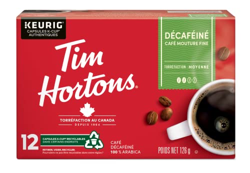 Tim Hortons, Decaf, Medium Roast, Coffee, 12 Count