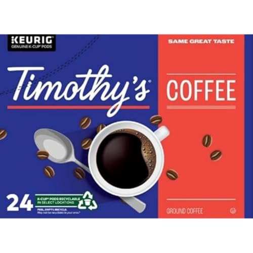 TIMOTHY'S, French Vanilla, Medium Roast, K-Cup Pods, 24 Count