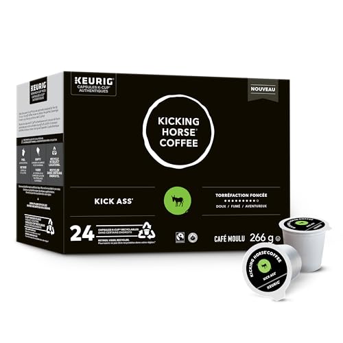 Kicking Horse Coffee, Kick Ass, Dark Roast, K-Cup Pods, 24 Count