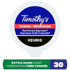 TIMOTHY'S, Dark Chocolate, Dark Roast, K-Cup Pods, 30 Count