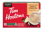 Tim Hortons, French Vanilla Cappuccino, Dark Roast, Coffee, 10 Count