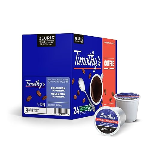 TIMOTHY'S, Colombian La Vereda, Medium Roast, K-Cup Pods, 24 Count