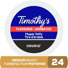TIMOTHY'S, Maple Taffy, Light Roast, K-Cup Pods, 24 Count