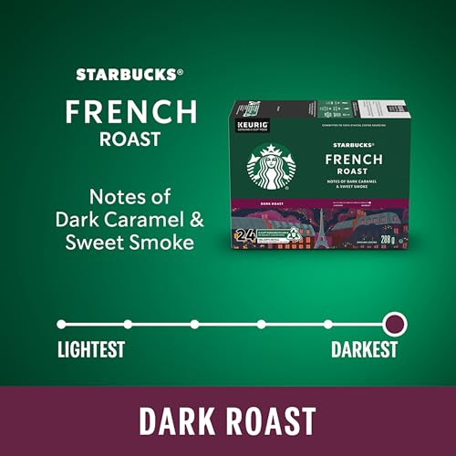 Starbucks, French Roast, Dark Roast, K-Cup Pods, 24 Count