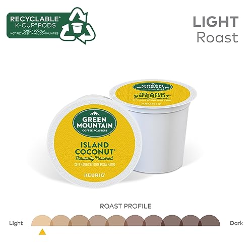 Green Mountain Coffee Roasters, Island Coconut, Light Roast, K-Cup Pods, 72.0 Count