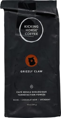 Kicking Horse Coffee, Grizzly Claw, Dark Roast, Ground Coffee, 284 Grams