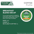 Green Mountain Coffee Roasters, Decaf Breakfast Blend, Light Roast, Beans, 32.0 Count