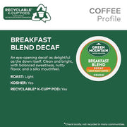 Green Mountain Coffee Roasters, Decaf Breakfast Blend, Light Roast, Beans, 32.0 Count