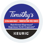 TIMOTHY'S, Rainforest Espresso, Light Roast, K-Cup Pods, 24 Count
