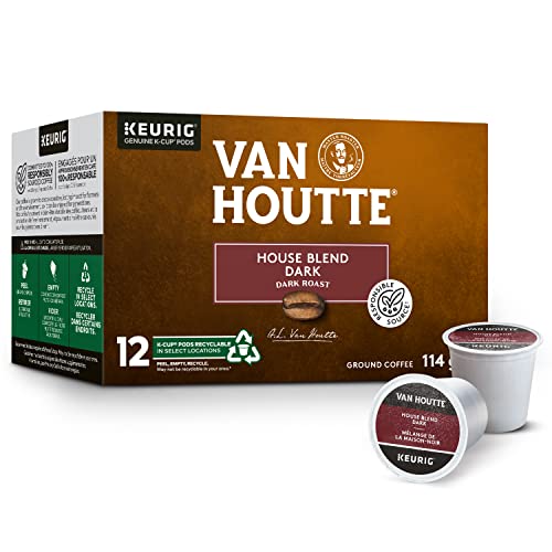 Van Houtte, House Blend Dark, Dark Roast, K-Cup Pods, 12 Count