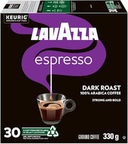 Lavazza, Espresso Dark Roast, Dark Roast, Coffee, 30 Count