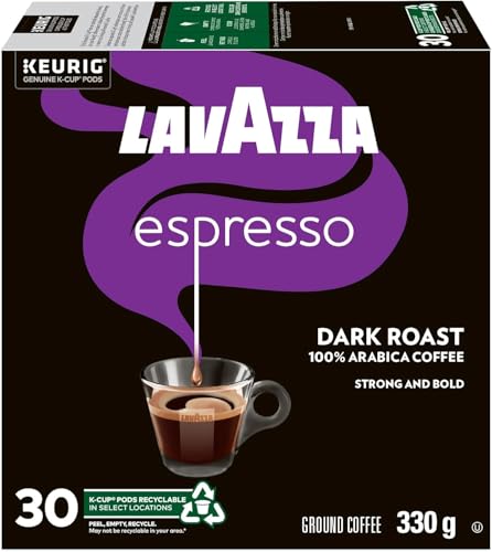 Lavazza, Espresso Dark Roast, Dark Roast, Coffee, 30 Count