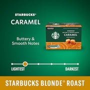 Starbucks, Caramel, Medium Roast, K-Cup Pods, 10 Count