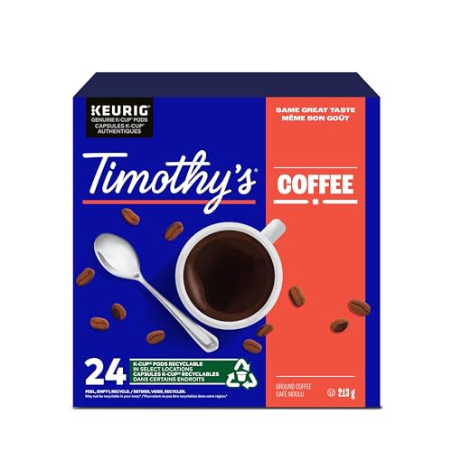 TIMOTHY'S, Colombian Decaf, Medium Roast, Coffee, 24 Count