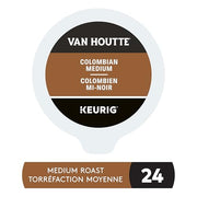 Van Houtte, Colombian Medium, Medium Roast, K-Cup Pods, 24 Count