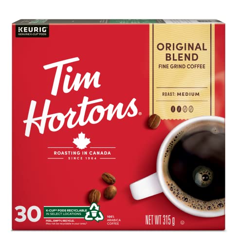 Tim Hortons, Original Blend, Medium Roast, Coffee, 30 Count