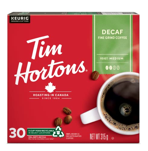 Tim Hortons, Decaf, Medium Roast, Coffee, 30 Count