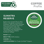Green Mountain Coffee Roasters, Sumatra Reserve, Dark Roast, K-Cup Pods, 72.0 Count