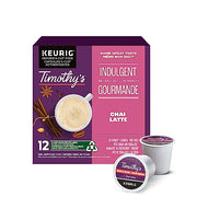 TIMOTHY'S, Chai Latte, Medium Roast, Coffee, 12 Count