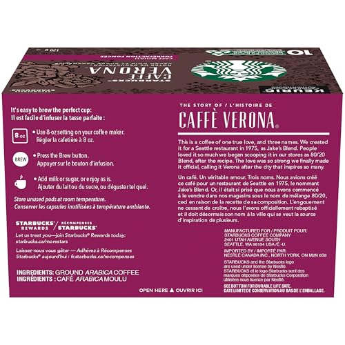 Starbucks, Café Verona, Dark Roast, K-Cup Pods, 60 Count