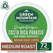 Green Mountain Coffee Roasters, Costa Rica Paraiso, Medium Roast, K-Cup Pods, 72.0 Count