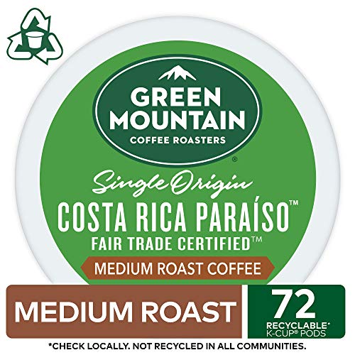 Green Mountain Coffee Roasters, Costa Rica Paraiso, Medium Roast, K-Cup Pods, 72.0 Count