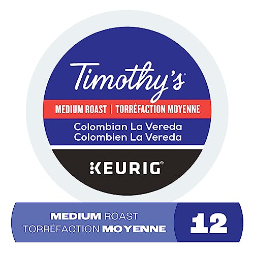 TIMOTHY'S, Colombian La Vereda, Medium Roast, K-Cup Pods, 12 Count