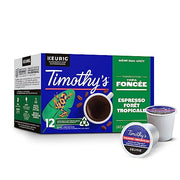 TIMOTHY'S, Rainforest Espresso, Dark Roast, K-Cup Pods, 12 Count