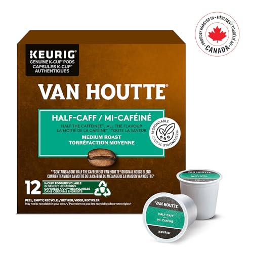 Van Houtte, Half Caff, Medium Roast, K-Cup Pods, 72 Count