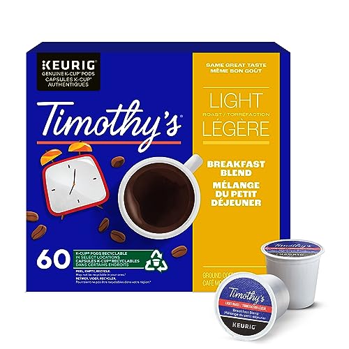 TIMOTHY'S, Breakfast Blend, Medium Roast, Coffee, 60 Count