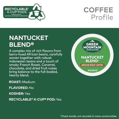 Green Mountain Coffee Roasters, Nantucket Blend, Medium Roast, K-Cup Pods, 72.0 Count