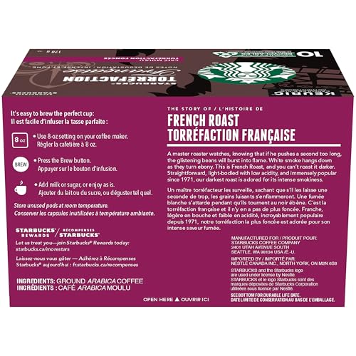 Starbucks, French Roast, Dark Roast, K-Cup Pods, 60 Count