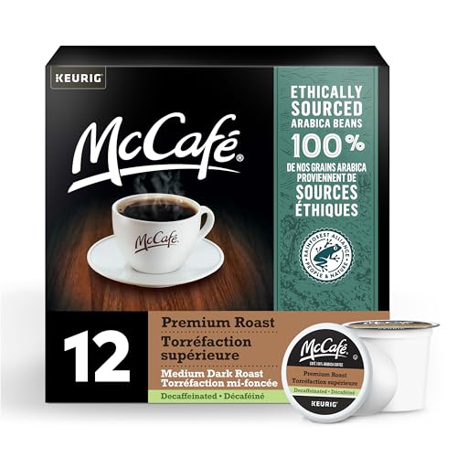 McCafe, Premium Roast Decaf, Dark Roast, Coffee, 12 Count