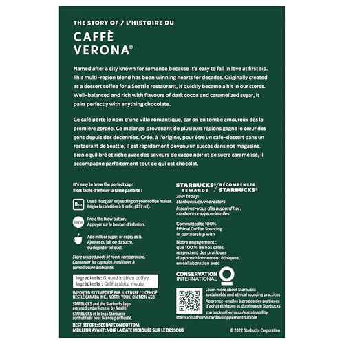 Starbucks, Café Verona, Dark Roast, K-Cup Pods, 24 Count