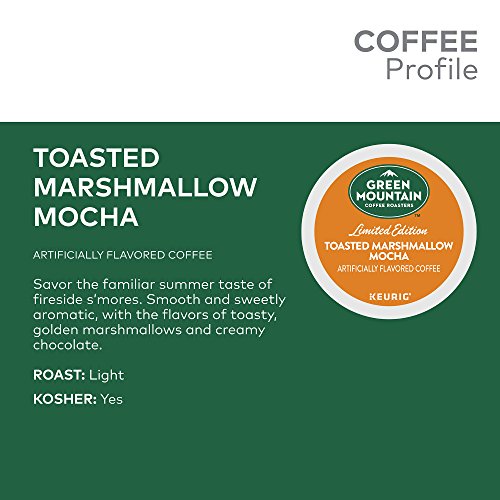 Green Mountain Coffee Roasters, Toasted Marshmallow Mocha, Light Roast, K-Cup Pods, 24.0 Count