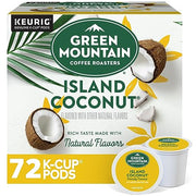 Green Mountain Coffee Roasters, Island Coconut, Light Roast, Coffee, 72.0 Count