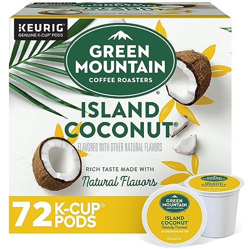 Green Mountain Coffee Roasters, Island Coconut, Light Roast, Coffee, 72.0 Count