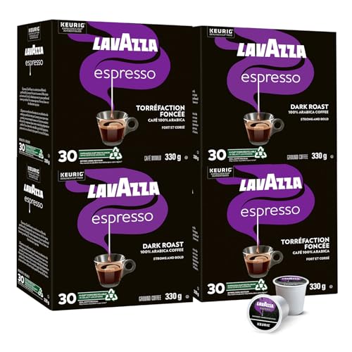 Lavazza, Espresso Dark Roast, Dark Roast, Coffee, 120 Count