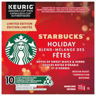 Starbucks, Holiday Blend, Medium Roast, K-Cup Pods, 10 Count