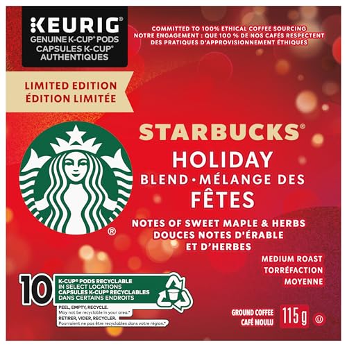 Starbucks, Holiday Blend, Medium Roast, K-Cup Pods, 60 Count