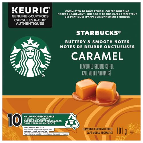 Starbucks, Caramel, Medium Roast, K-Cup Pods, 10 Count