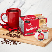 Tim Hortons, French Vanilla Cappuccino, Dark Roast, Coffee, 10 Count