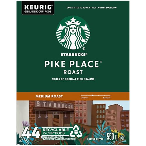 Starbucks, Pike Place, Medium Roast, K-Cup Pods, 44 Count