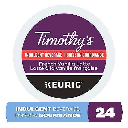 TIMOTHY'S, French Vanilla, Medium Roast, K-Cup Pods, 24 Count