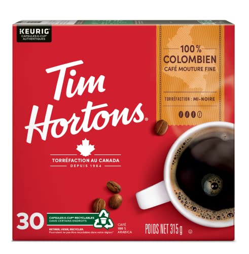 Tim Hortons, Colombian, Medium Roast, Coffee, 30 Count