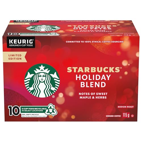 Starbucks, Holiday Blend, Medium Roast, Coffee, 10 Count